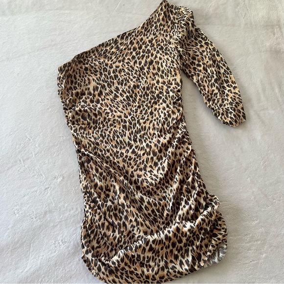MAJORELLE Roberta Mini Dress in Tan Leopard - Picture 4 of 8